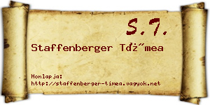 Staffenberger Tímea névjegykártya
