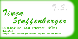 timea staffenberger business card